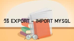วิธี export - import mysql